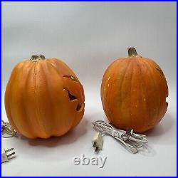 Vintage'95 Trendmasters Halloween Light Up Foam Mold Pumpkin Jack-o-Lantern 10