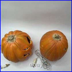 Vintage'95 Trendmasters Halloween Light Up Foam Mold Pumpkin Jack-o-Lantern 10