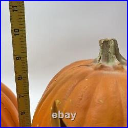 Vintage'95 Trendmasters Halloween Light Up Foam Mold Pumpkin Jack-o-Lantern 10