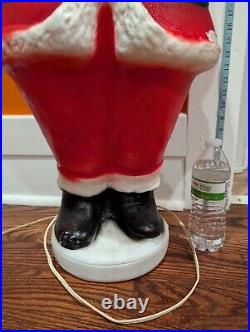 Vintage BLOW MOLD Large 32 Christmas Santa Claus Light Works! Item No 975