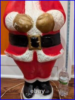 Vintage BLOW MOLD Large 32 Christmas Santa Claus Light Works! Item No 975