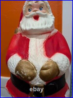 Vintage BLOW MOLD Large 32 Christmas Santa Claus Light Works! Item No 975