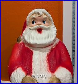 Vintage BLOW MOLD Large 32 Christmas Santa Claus Light Works! Item No 975