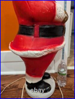 Vintage BLOW MOLD Large 32 Christmas Santa Claus Light Works! Item No 975