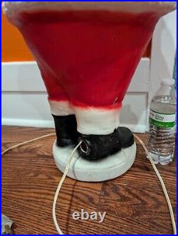 Vintage BLOW MOLD Large 32 Christmas Santa Claus Light Works! Item No 975