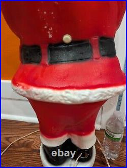 Vintage BLOW MOLD Large 32 Christmas Santa Claus Light Works! Item No 975