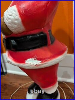 Vintage BLOW MOLD Large 32 Christmas Santa Claus Light Works! Item No 975