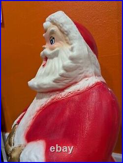 Vintage BLOW MOLD Large 32 Christmas Santa Claus Light Works! Item No 975