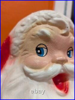 Vintage BLOW MOLD Large 32 Christmas Santa Claus Light Works! Item No 975