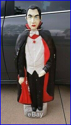 Vintage Bela Lugosi Dracula Union Products Lighted Blow Mold 42 Tall