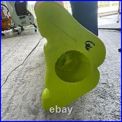 Vintage Blow Mold 36 Green Space Alien withRay Gun Halloween Lighted Figure
