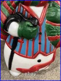 Vintage Blow Mold 43 Santa's Best Frosty the Snowman withCane Lighted Blow Mold