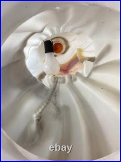 Vintage Blow Mold Choir Girl Angel Wings Christmas Caroler 30 Lighted Red Hymn