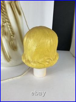 Vintage Blow Mold Choir Girl Angel Wings Christmas Caroler 30 Lighted Red Hymn