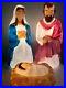 Vintage Blow Mold Christmas Lighted Nativity Set 27 Joseph Mary Jesus