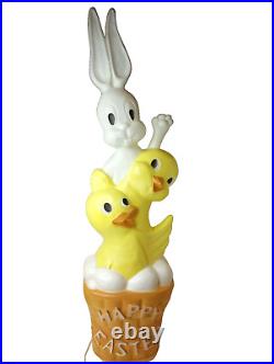 Vintage Blow Mold Easter Bunny/Chicks Union Products Don Featherstone
