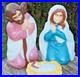 Vintage Blow Mold General Foam Plastics Nativity 3 Piece Set Jesus Mary Joseph