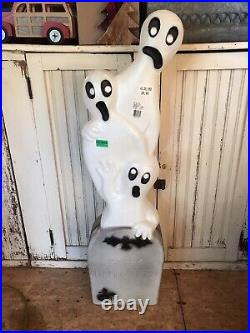 Vintage Blow Mold Halloween Ghost on Tombstone New Old Stock Union Featherstone