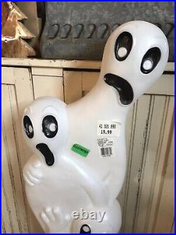 Vintage Blow Mold Halloween Ghost on Tombstone New Old Stock Union Featherstone