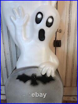 Vintage Blow Mold Halloween Ghost on Tombstone New Old Stock Union Featherstone