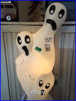 Vintage Blow Mold Halloween Ghost on Tombstone New Old Stock Union Featherstone