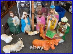 Vintage Blow Mold Nativity Set