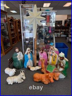 Vintage Blow Mold Nativity Set