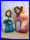 Vintage Blow Mold Nativity Set Mary, Joseph 28 Empire Christmas No Light Cords