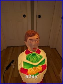 Vintage Blow Mold Rare 41 TPI Choir Boy Caroler Christmas Nativity Htf