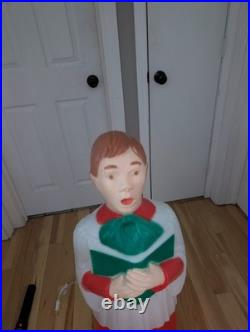 Vintage Blow Mold Rare 41 TPI Choir Boy Caroler Christmas Nativity Htf