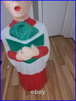 Vintage Blow Mold Rare 41 TPI Choir Boy Caroler Christmas Nativity Htf