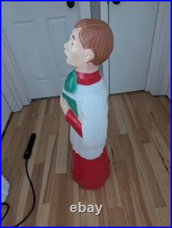 Vintage Blow Mold Rare 41 TPI Choir Boy Caroler Christmas Nativity Htf
