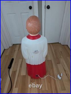 Vintage Blow Mold Rare 41 TPI Choir Boy Caroler Christmas Nativity Htf