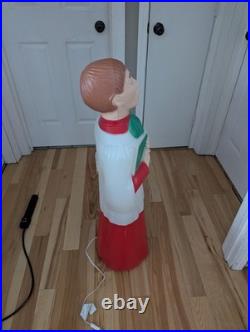 Vintage Blow Mold Rare 41 TPI Choir Boy Caroler Christmas Nativity Htf