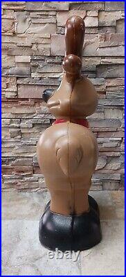 Vintage Blow Mold Smiling Christmas Reindeer 27 General Foam Plastics NO LIGHT