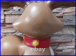 Vintage Blow Mold Smiling Christmas Reindeer 27 General Foam Plastics NO LIGHT