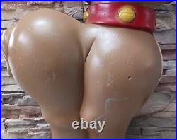 Vintage Blow Mold Smiling Christmas Reindeer 27 General Foam Plastics NO LIGHT