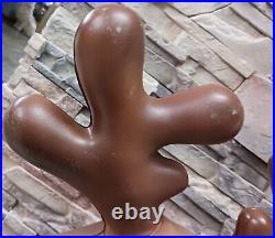 Vintage Blow Mold Smiling Christmas Reindeer 27 General Foam Plastics NO LIGHT