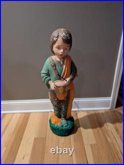 Vintage Blow Mold Tpi Drummer Boy Drumsticks Rare Htf Christmas Nativity