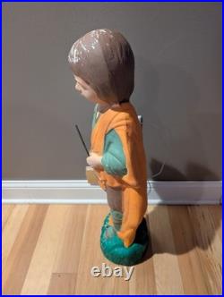 Vintage Blow Mold Tpi Drummer Boy Drumsticks Rare Htf Christmas Nativity