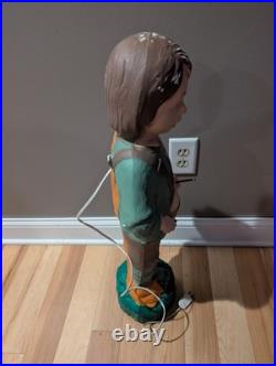 Vintage Blow Mold Tpi Drummer Boy Drumsticks Rare Htf Christmas Nativity