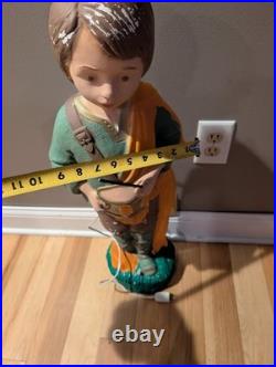 Vintage Blow Mold Tpi Drummer Boy Drumsticks Rare Htf Christmas Nativity
