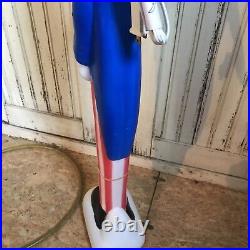 Vintage Blow Mold Uncle Sam Patriotic America Flag Lighted Union New Old Stock