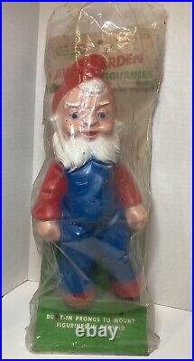 Vintage Blow Mold Yard Garden Gnome Elf by Dapol Unused w Original Store Bag