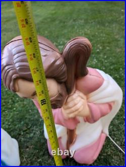 Vintage Blow Molds Joseph Mary Jesus Baby Empire Nativity 28 Christmas Decor