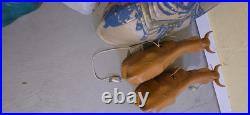Vintage Blown Mold Nativity Set Of 10, Lights Up