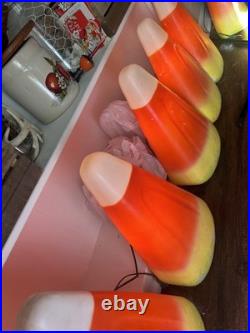 Vintage Candy Corn Blow Molds RARE With Lights