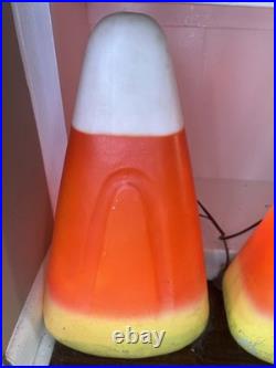 Vintage Candy Corn Blow Molds RARE With Lights