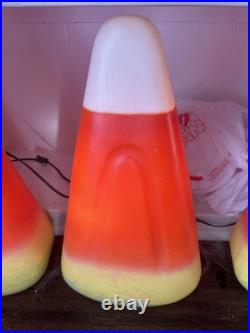 Vintage Candy Corn Blow Molds RARE With Lights