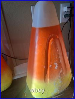 Vintage Candy Corn Blow Molds RARE With Lights